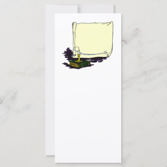 Vintage Banner and Book with Candle Template (Front)