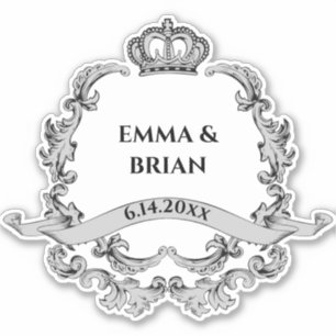 Vintage banner Crown crest 