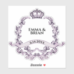 Vintage banner Crown crest Sticker