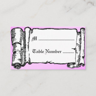 Vintage Banner Glass Slipper Custom Table Cards