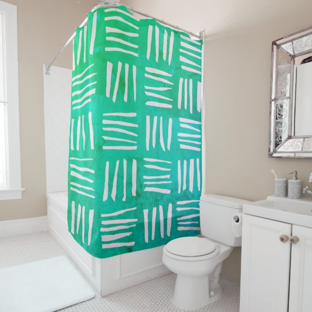 Vintage Banshee Shower Curtain (In Situ)