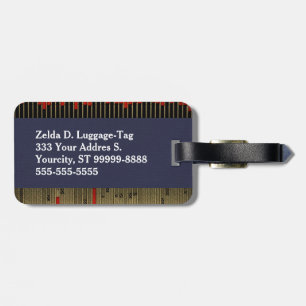 Vintage Bar Graph Chart Luggage Tag