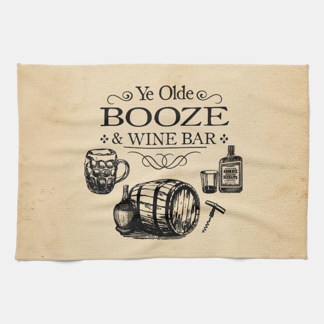 Vintage Bar Room Tea Towel (Horizontal)