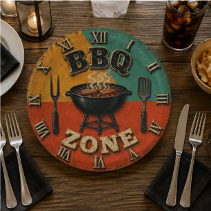 Vintage Barbecue Charcoal rill Master Gift Paper Plate
