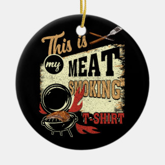 Vintage Barbecue Master Chef Grill This Is My Meat Ceramic Tree Decoration
