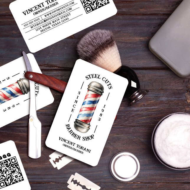 Vintage Barber Shop  Business Card (Creator Uploaded)