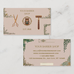Vintage Barber Shop Business Cards