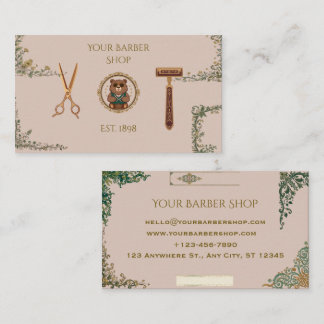 Vintage Barber Shop Business Cards