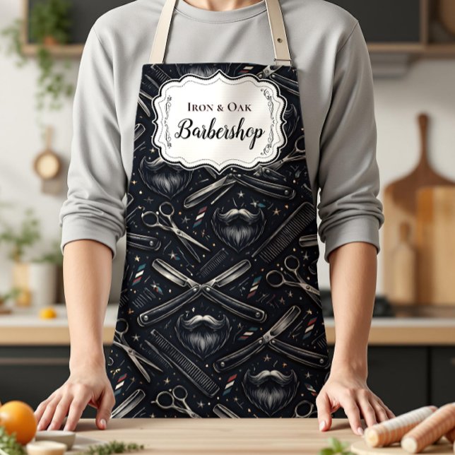 Vintage Barber Shop Tools Style Apron (Creator Uploaded)