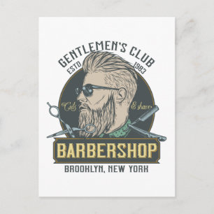 Vintage Barbershop Gentleman Grooming Postcard