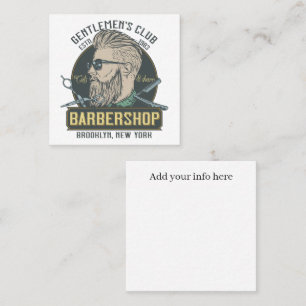 Vintage Barbershop Gentleman Grooming Square Business Card