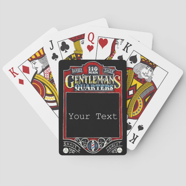 Vintage Barbershop Playing Cards (Back)