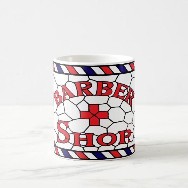 Vintage Barbershop Sign Coffee Mug (Center)