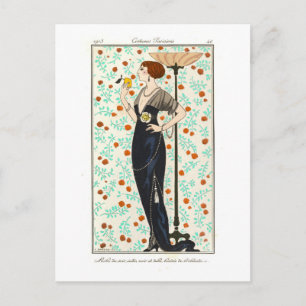 Vintage Barbier 1910s Fashion Plate Postcard