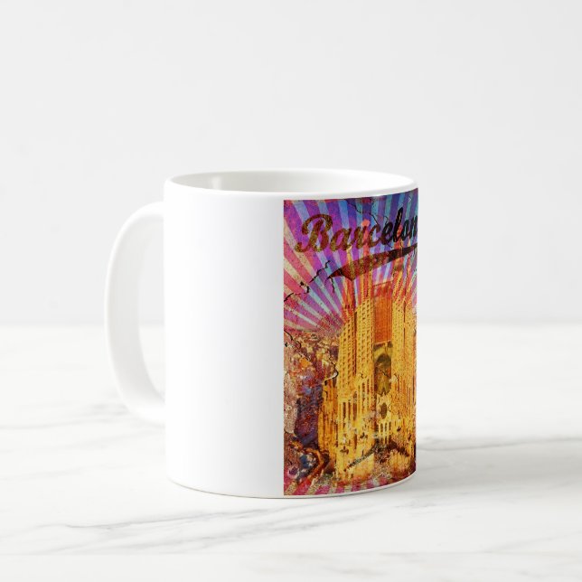 Vintage Barcelona Coffee Mug (Front Left)