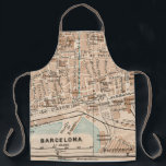 Vintage Barcelona Map  Apron<br><div class="desc">A vintage map of Barcelona Spain/</div>