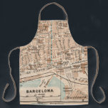 Vintage Barcelona Map  Apron<br><div class="desc">A vintage map of Barcelona Spain/</div>