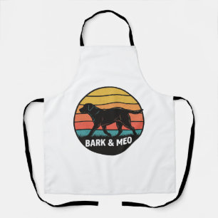 Vintage Bark And Meo Dog Sunset Shirt Design_1 Apron