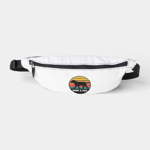 Vintage Bark And Meo Dog Sunset Shirt Design_1 Bum Bags