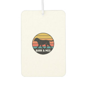 Vintage Bark And Meo Dog Sunset Shirt Design_1 Car Air Freshener