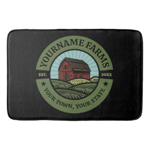 Vintage Barn ADD NAME Country Farm Crops Farmer Bath Mat