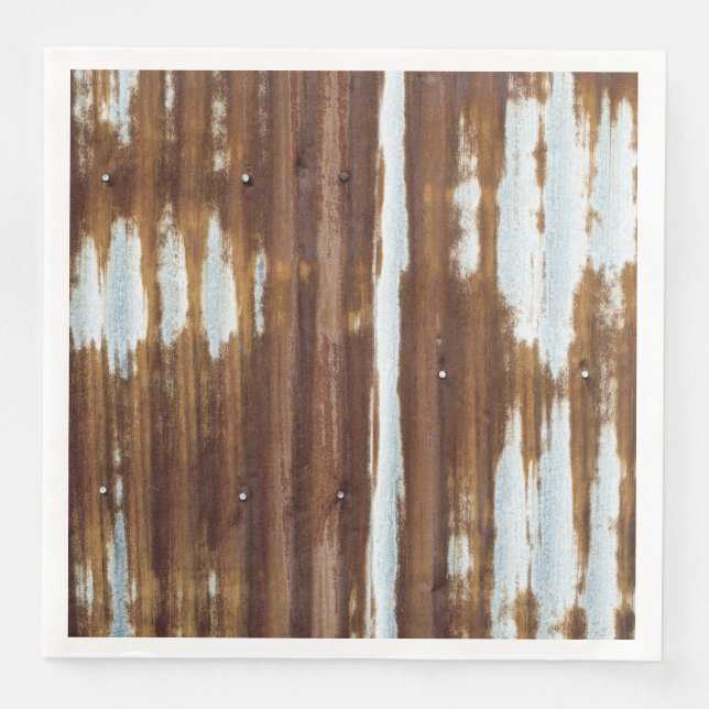 Vintage Barn Corrugated Tin Napkin (Front)