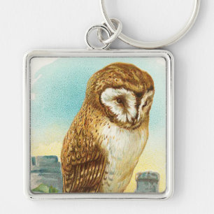 Vintage Barn Owl Key Ring