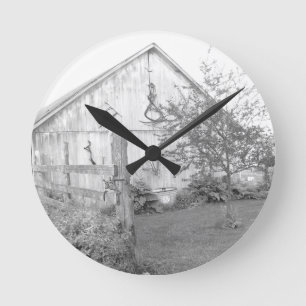Vintage Barn Round Clock