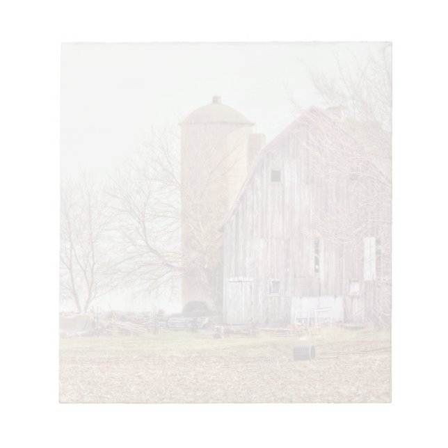 Vintage Barn & Silo Notepad (Front)