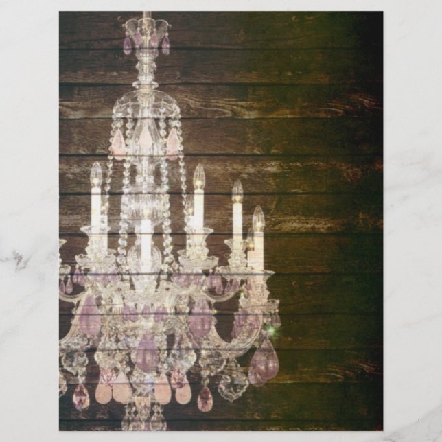Vintage Barn Wood Chandelier Wedding (Front)