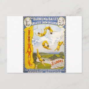 Vintage Barnum and Bailey Circus Postcard