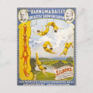 Vintage Barnum and Bailey Circus Postcard