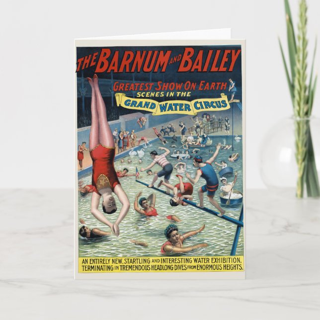 Vintage Barnum & Bailey Circus Poster Card (Front)