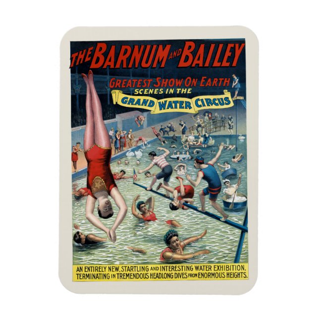 Vintage Barnum & Bailey Circus Poster Magnet (Vertical)