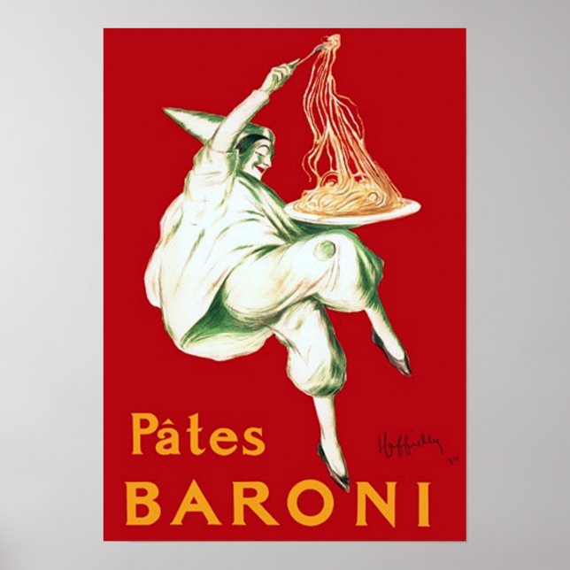 Vintage Baroni Pasta Advertisement Poster (Front)