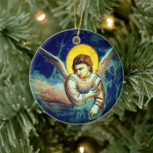 Vintage Baroque Angel Ceramic Tree Decoration