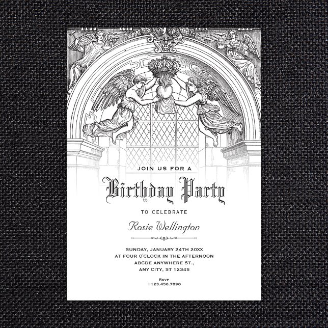 vintage baroque arch birthday invitation (Creator Uploaded)