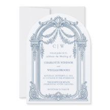 Vintage Baroque Arch Dusty Blue Arched Wedding