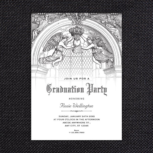 vintage baroque arch graduation invitation (Creator Uploaded)