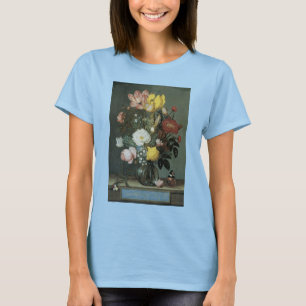 Vintage Baroque, Bouquet of Flowers in Glass Vase T-Shirt