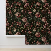 Vintage Baroque Dark Purple Floral