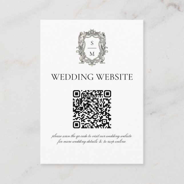 Vintage Baroque Fine Art Renaissance Minimal Enclosure Card (Front)