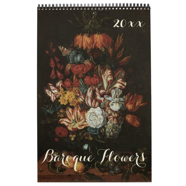 Vintage Baroque Fine Art, Still Life Flowers Calendar (Cover)