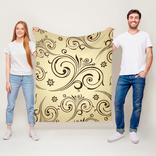 Vintage Baroque Fleece Blanket (In Situ)