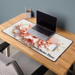 Vintage Baroque Floral Heart Gilded Desk Mat