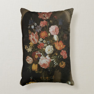 Vintage Baroque, Flower Piece by Bosschaert, Elder Decorative Cushion