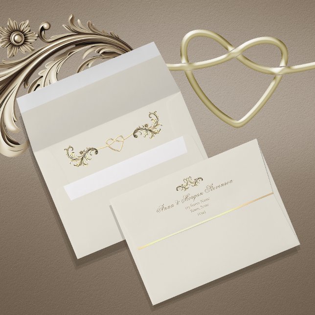 Vintage Baroque Gold Romantic Wedding Envelope (Creator Uploaded)