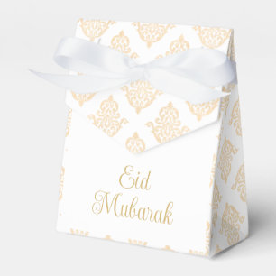 Vintage Baroque Gold Script Eid Mubarak Gift Tent Favour Box