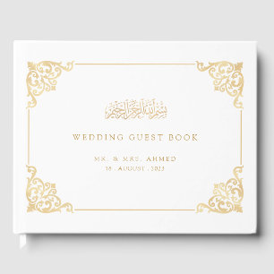 Vintage Baroque Islamic Muslim Wedding Guest Book