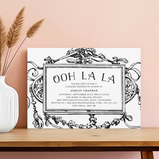Vintage Baroque Lingerie Shower Invitation (Creator Uploaded)